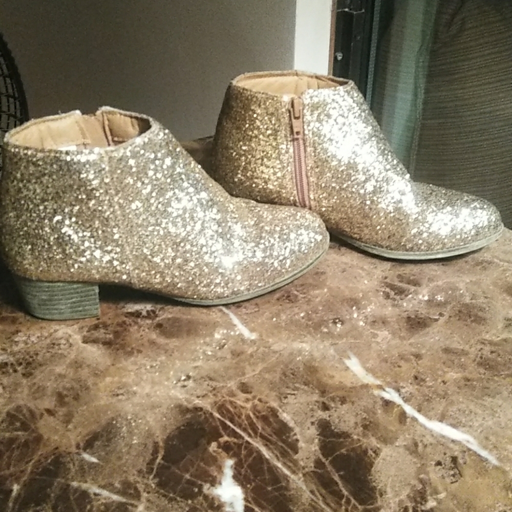 Gold high heel boots - Picture 1 of 1